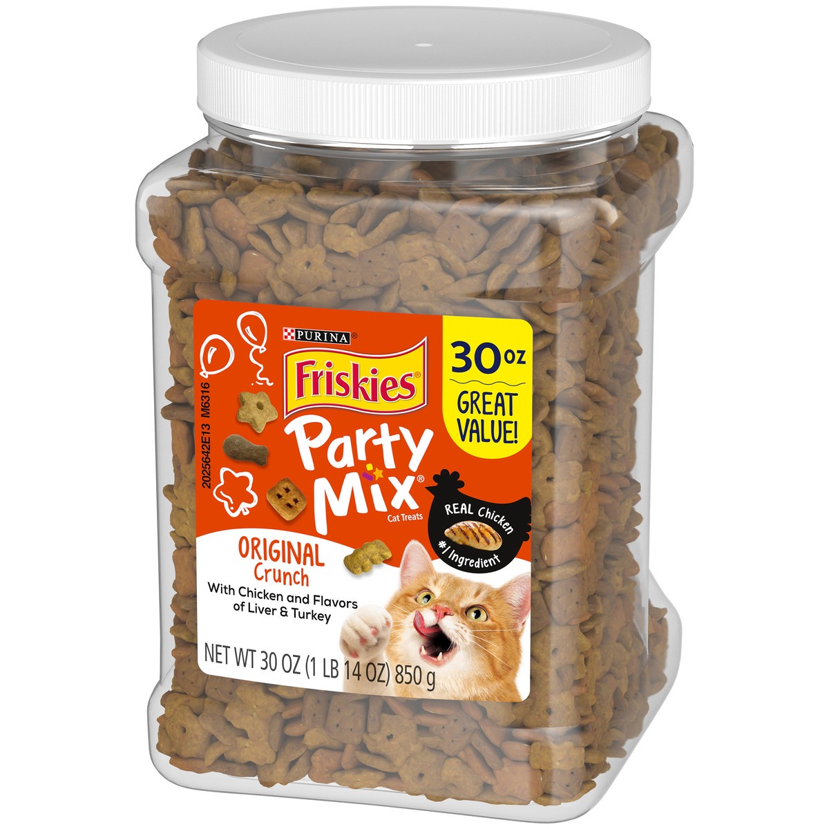 slide 4 of 9, Friskies Purina Friskies Cat Treats, Party Mix Original Crunch, 30 oz