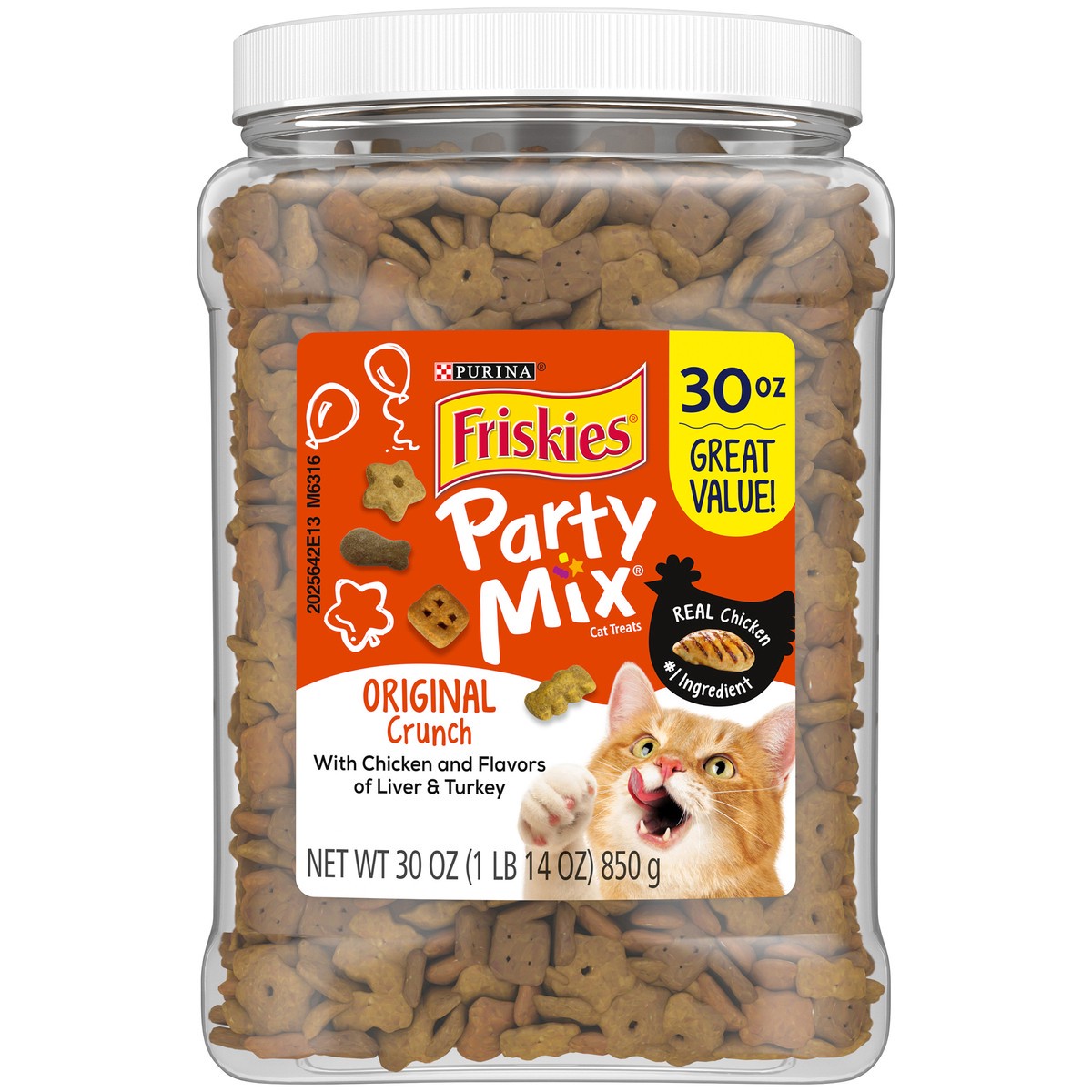 slide 2 of 9, Friskies Purina Friskies Cat Treats, Party Mix Original Crunch, 30 oz