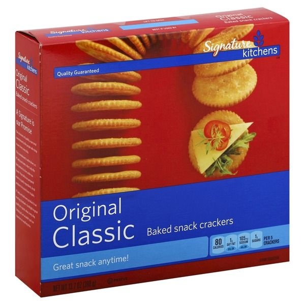 slide 1 of 1, Signature Baked Snack Crackers, Original Classic, 13.7 oz