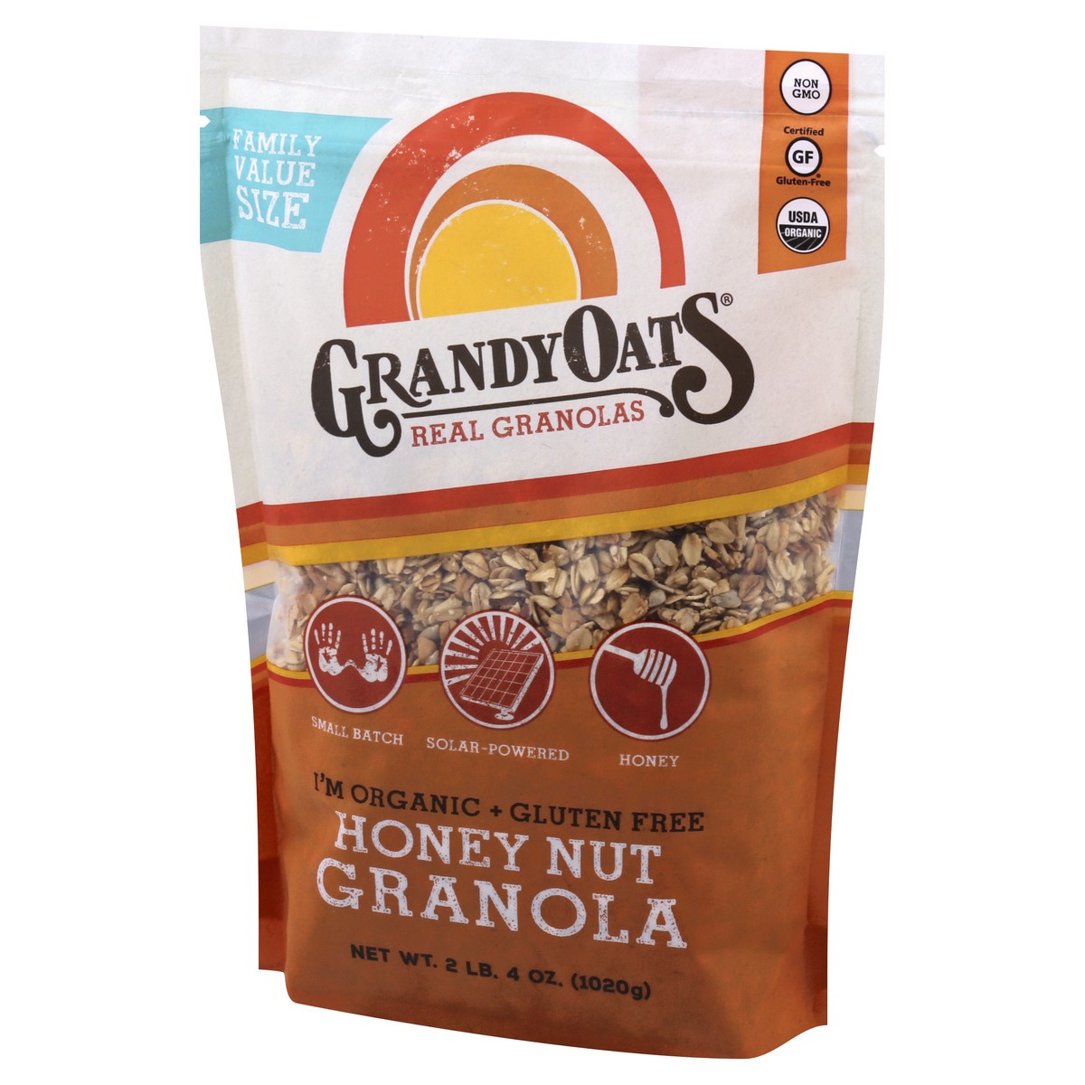 slide 12 of 12, GrandyOats Family Value Size Honey Nut Granola 36 oz, 36 oz