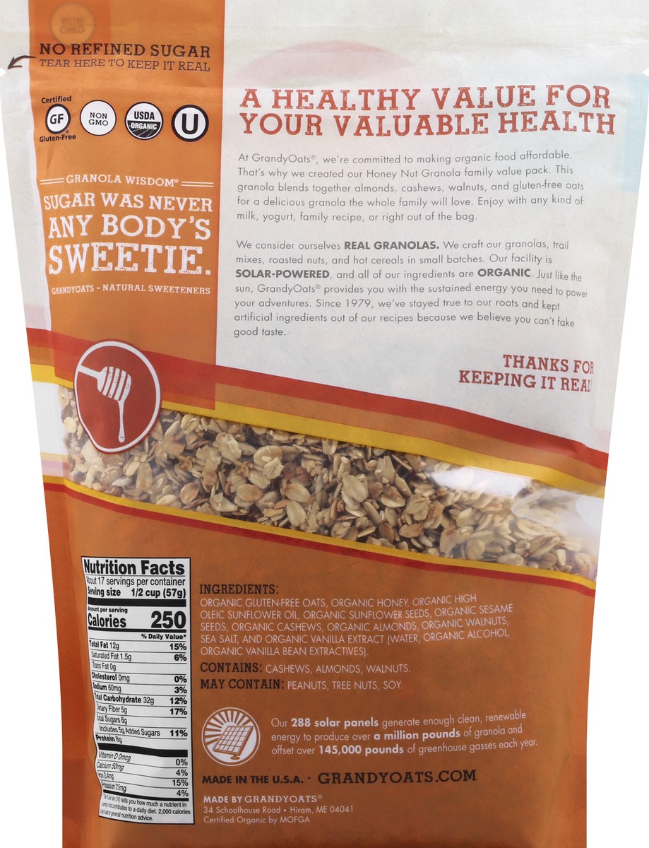 slide 3 of 12, GrandyOats Family Value Size Honey Nut Granola 36 oz, 36 oz