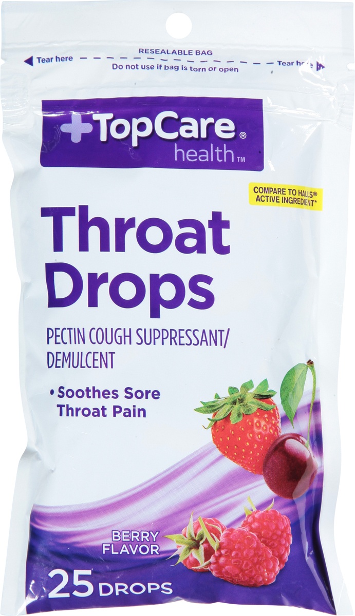 TopCare Throat Drops Pectin Cough Suppressant/demulcent, Berry Flavor ...