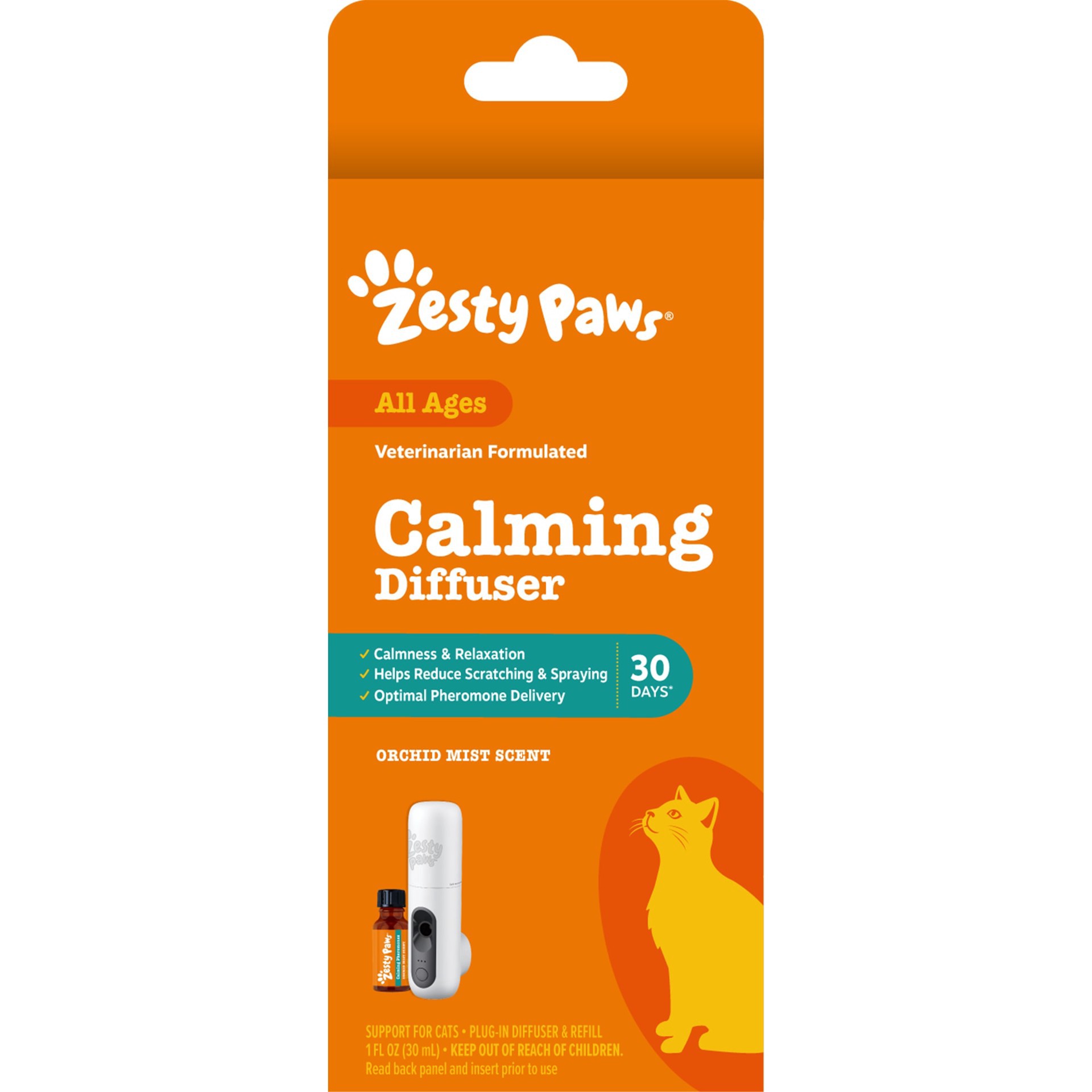 slide 1 of 1, Zesty Paws Starter Kit Cat Calming Diffuser, 1 fl. oz., Pack of 1, 1 ct; 1 fl oz