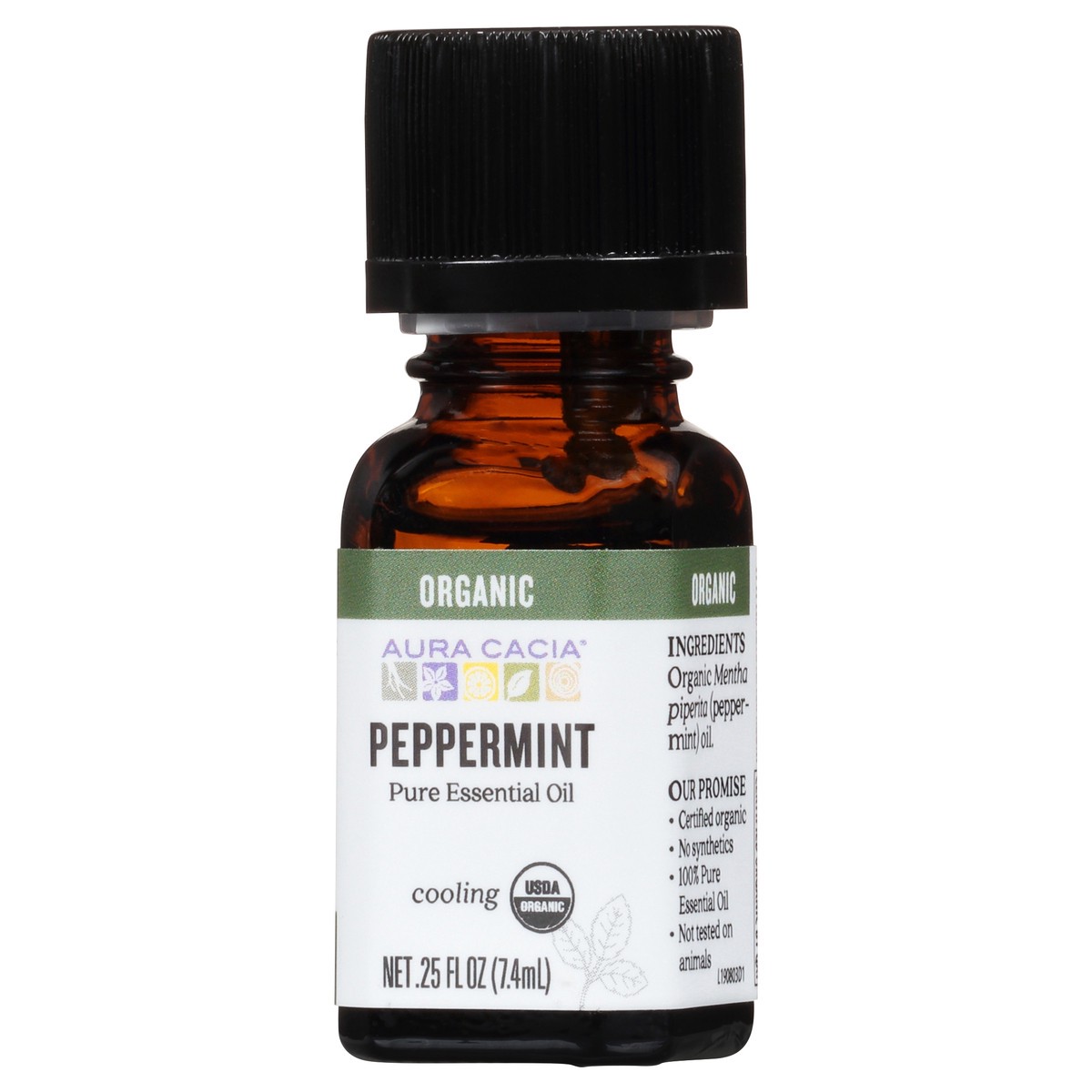 slide 3 of 9, Aura Cacia Organic Peppermint Essential Oil, 0.25 oz