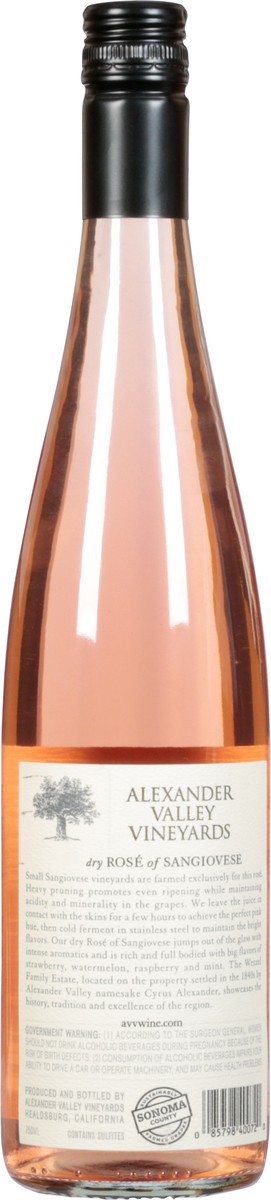 slide 2 of 12, Alexander Valley Vineyards Sonoma County Dry Rose of Sangiovese 750 ml, 750 fl oz