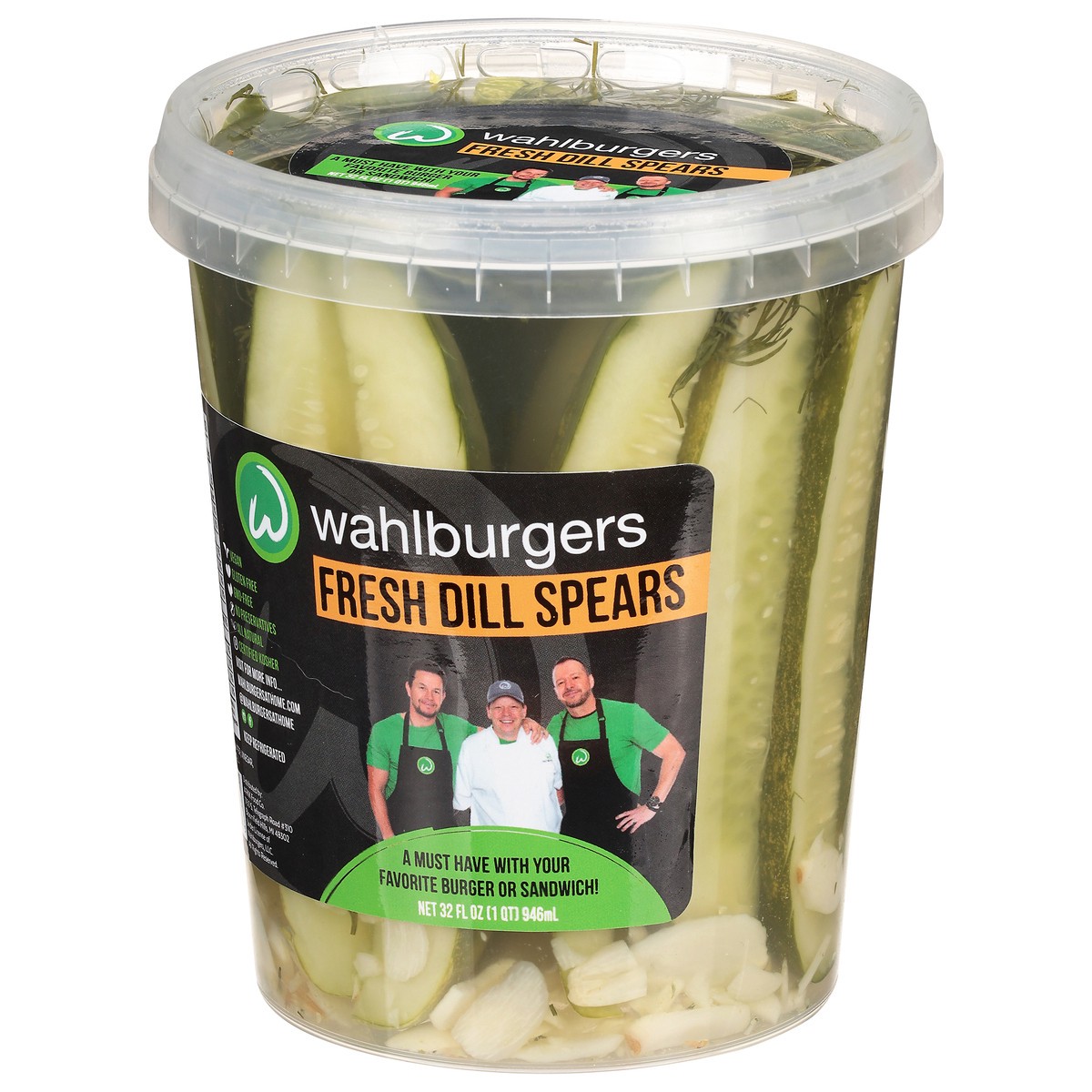 slide 4 of 4, Wahlburgers Fresh Dill Spears Pickles - 32 fl oz, 32 fl oz