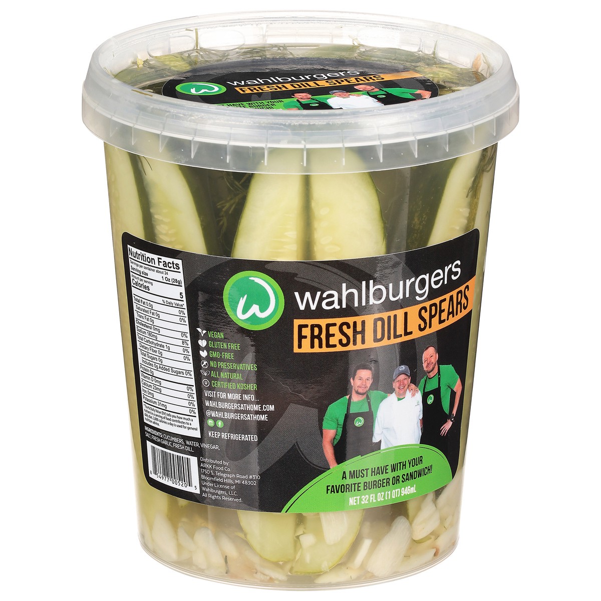slide 3 of 4, Wahlburgers Fresh Dill Spears Pickles - 32 fl oz, 32 fl oz