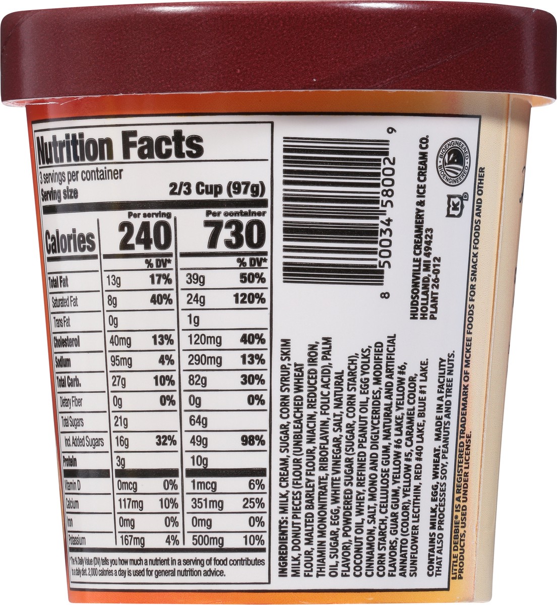 slide 3 of 9, Little Debbie Honey Buns Ice Cream - 1 pint, 1 pint