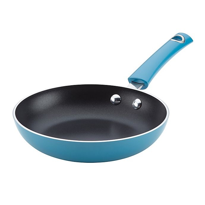 slide 1 of 4, Rachael Ray Cityscapes Nonstick Porcelain Enamel Skillet - Turquoise, 8 in