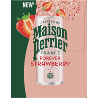 slide 3 of 3, Maison Perrier Forever Strawberry Flavored Sparkling Water, 11.15 FL OZ Cans, 8 Count 330 ml, 8 ct