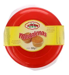 NON BRAND Los Pinos Nuevos Madalenas Snack Cakes In Plastic Tub (500G)
