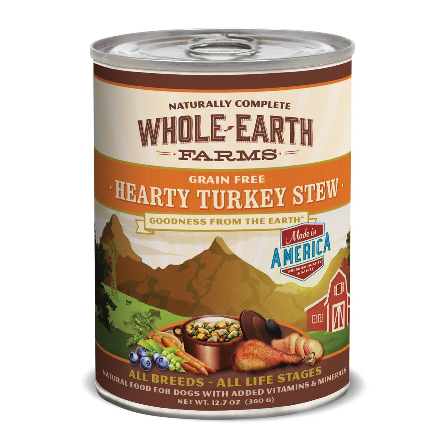 Whole Earth Farms Grain Free Hearty Turkey Stew Canned Dog Food 12.7 oz ...