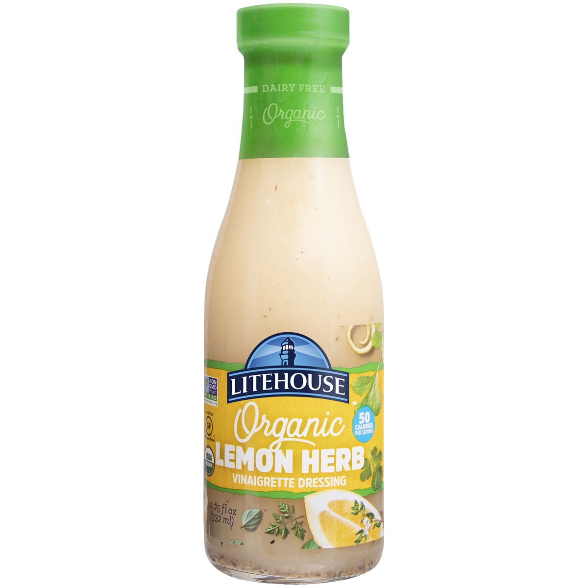 slide 6 of 9, Litehouse Organic Lemon Herb Vinaigrette Dressing 11.25 fl. oz. Bottle, 12 oz