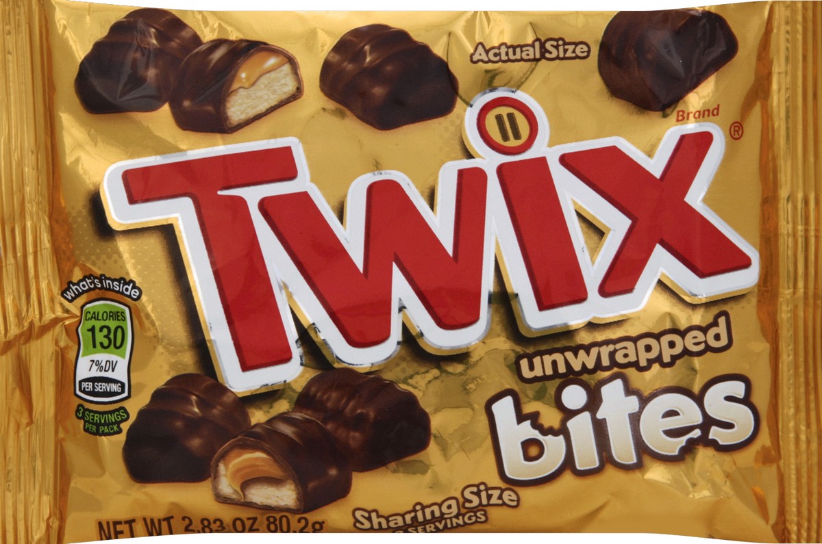 slide 2 of 6, Twix, Caramel Milk Chocolate Bites, 2.83 oz