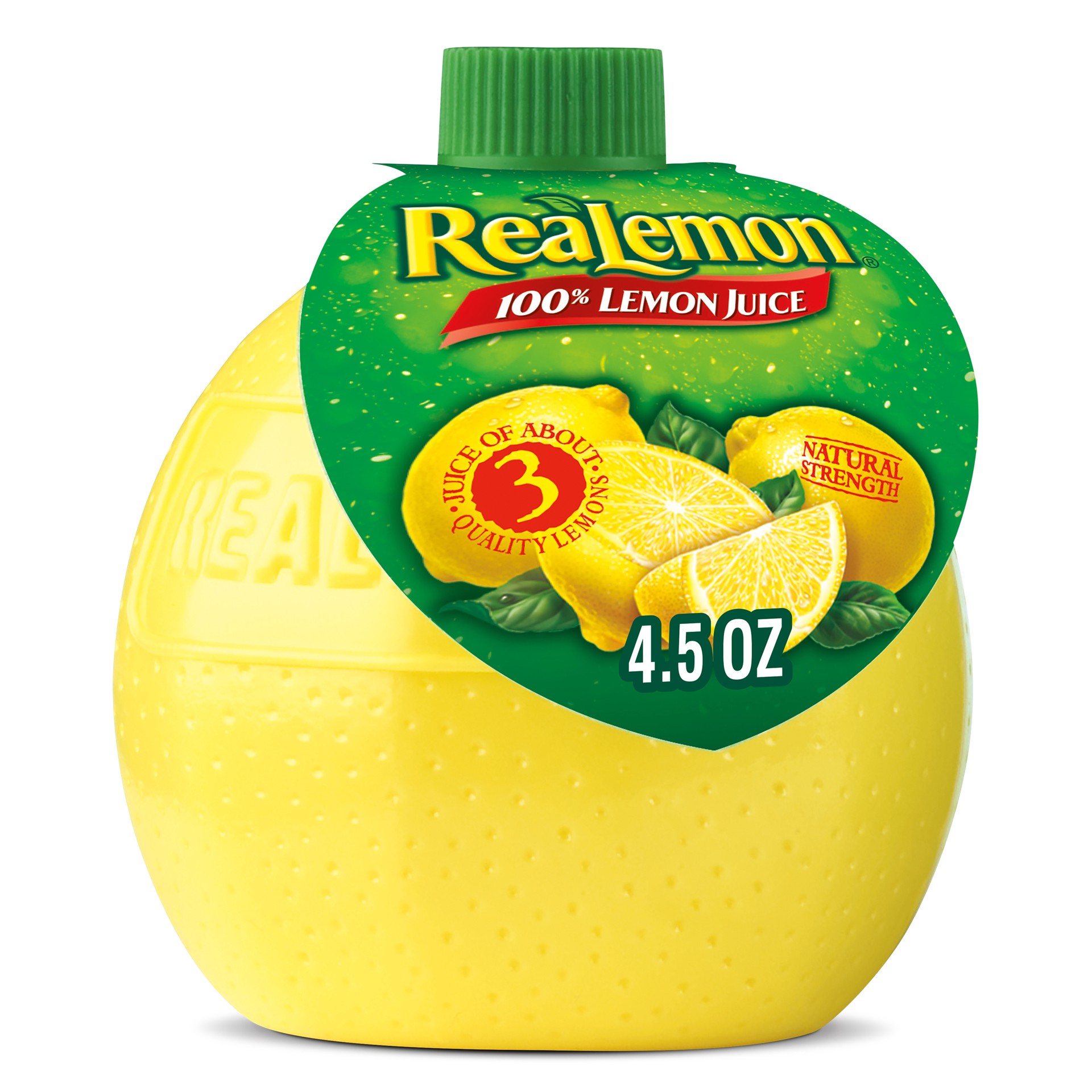 slide 1 of 2, ReaLemon 100% Lemon Juice, 4.5 fl oz bottle, 4.5 oz