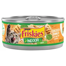 Purina Friskies Indoor Pate Wet Cat Food, Indoor Chicken Dinner With Garden Greens