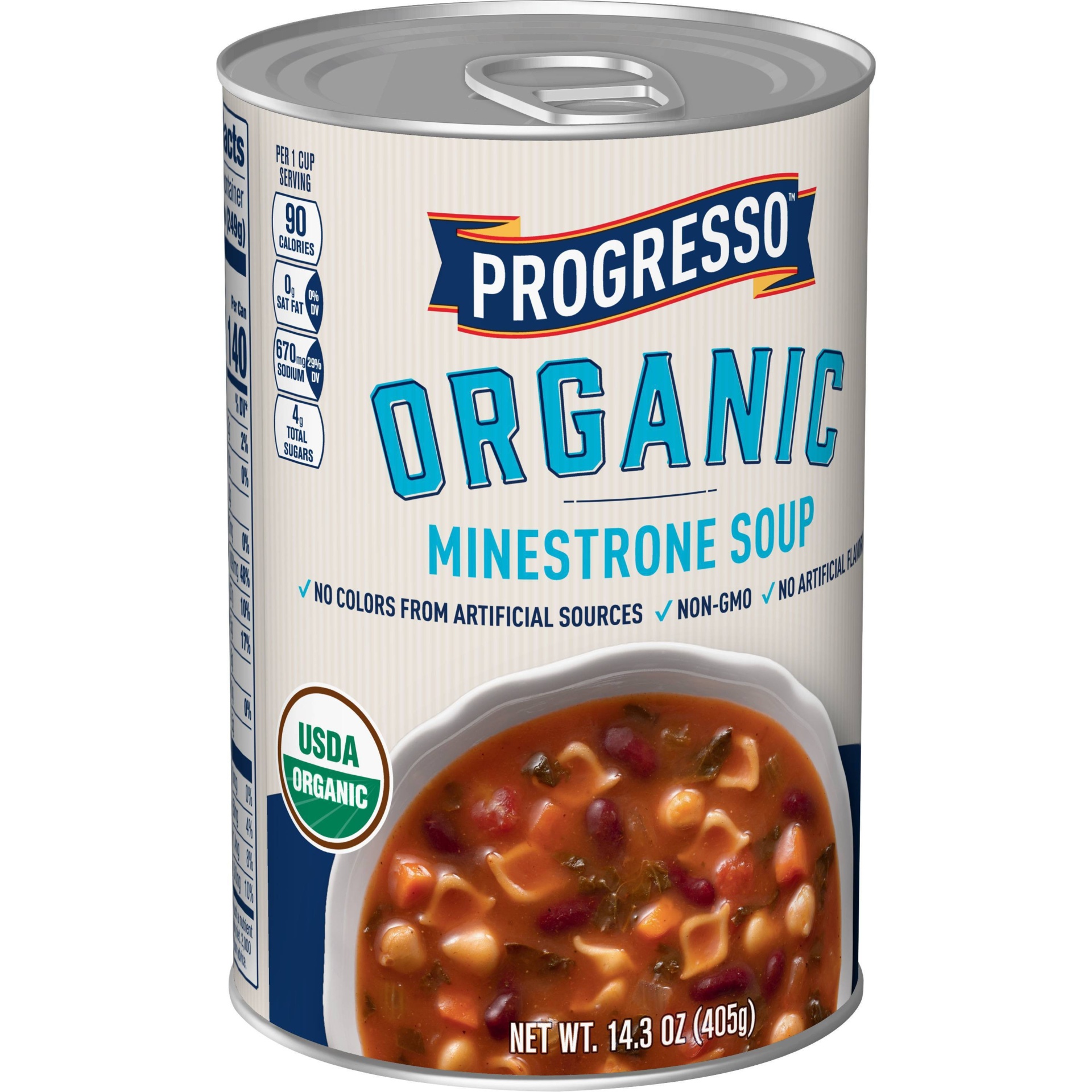 slide 1 of 1, Progresso Organic Minestrone Soup, 14.3 oz