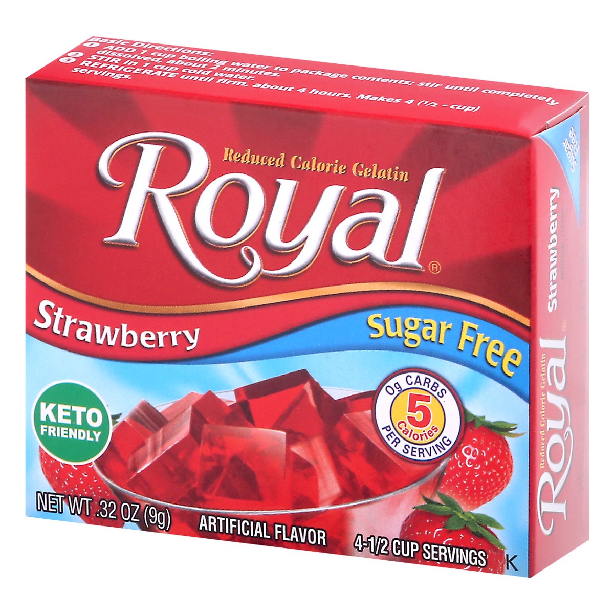 slide 8 of 9, Royal Sugar Free Strawberry Gelatin 0.32 oz, 0.32 oz