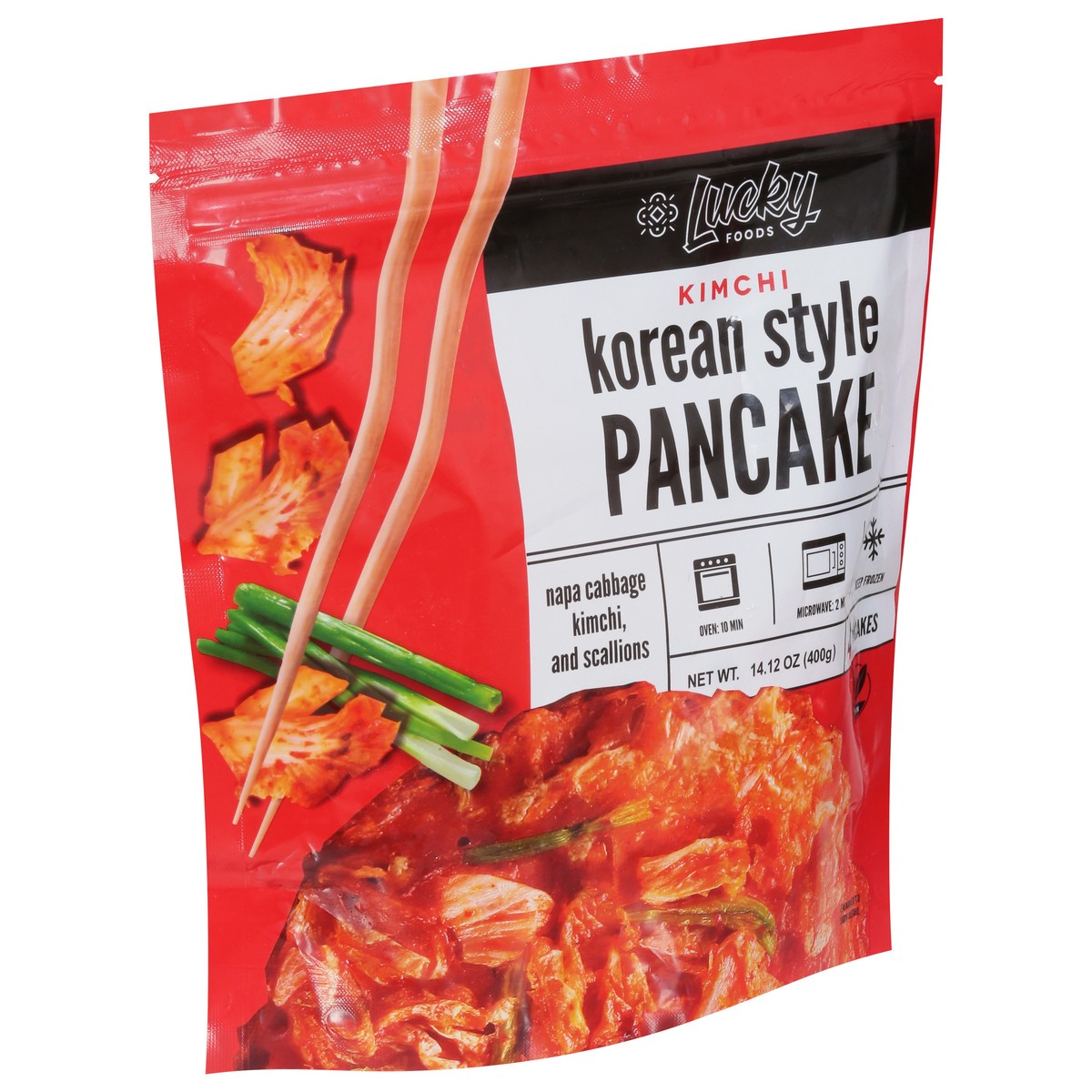 slide 2 of 9, Lucky Foods Korean Style Kimchi Pancake 4 ea,