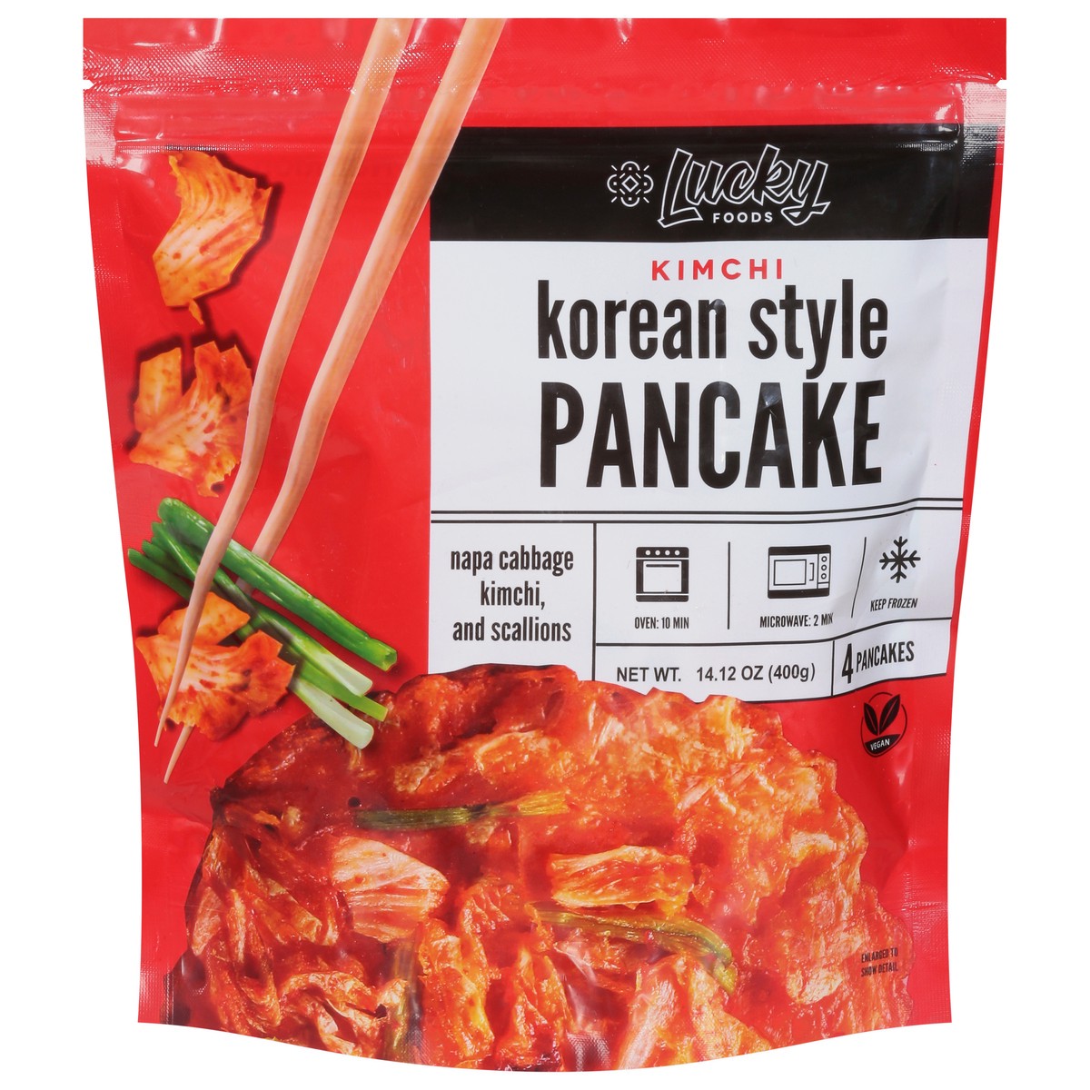 slide 1 of 9, Lucky Foods Korean Style Kimchi Pancake 4 ea,