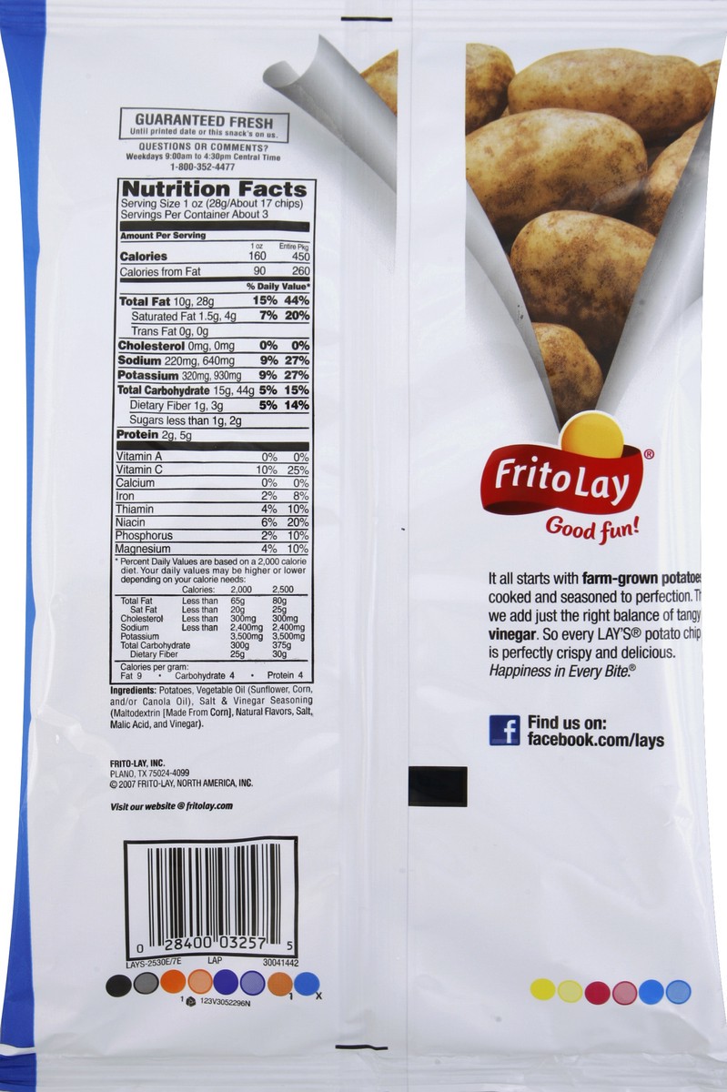 slide 5 of 6, Lay's Potato Chips 2.875 oz, 2.88 oz