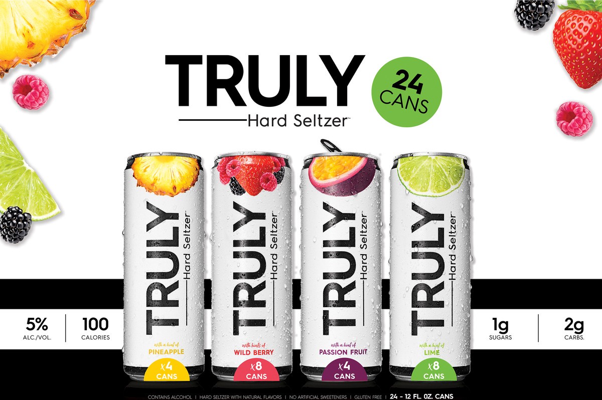 slide 5 of 8, TRULY Hard Seltzer Hard Seltzer 24 ea, 24 ct