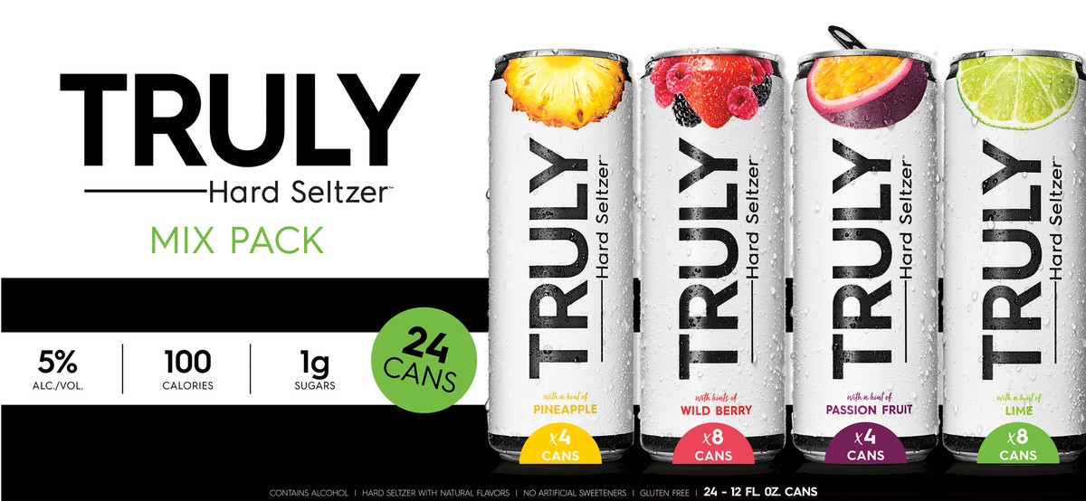 slide 7 of 8, TRULY Hard Seltzer Hard Seltzer 24 ea, 24 ct