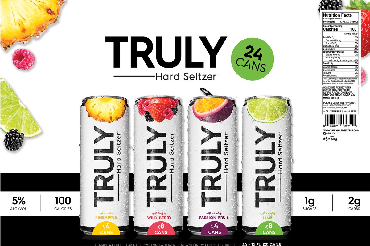 slide 3 of 8, TRULY Hard Seltzer Hard Seltzer 24 ea, 24 ct