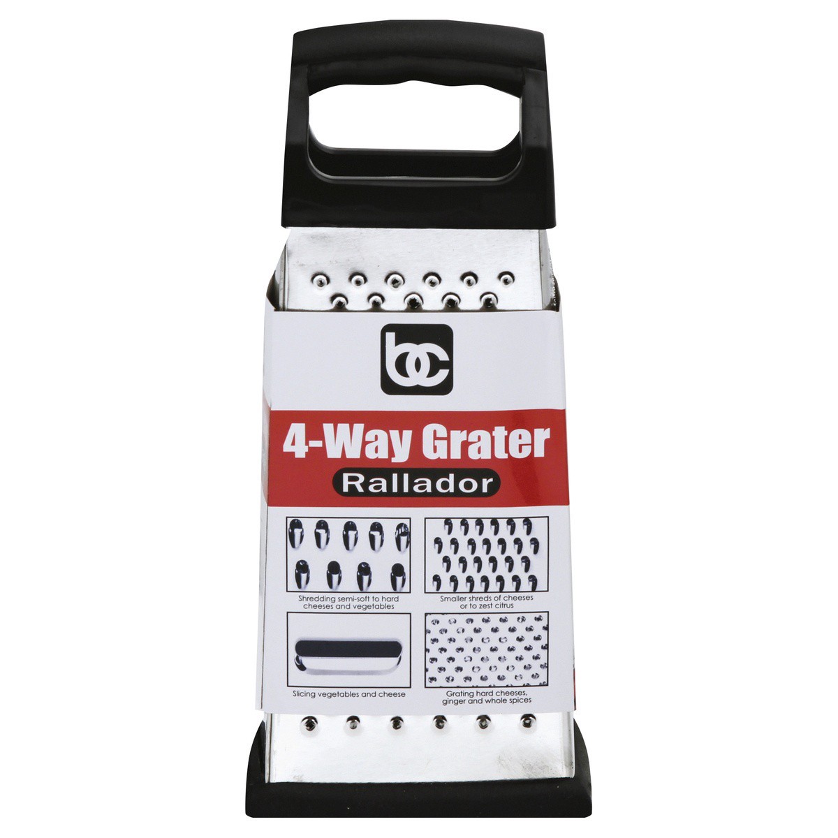 slide 1 of 9, Bene Casa 4Way Metal Grater, 8 in