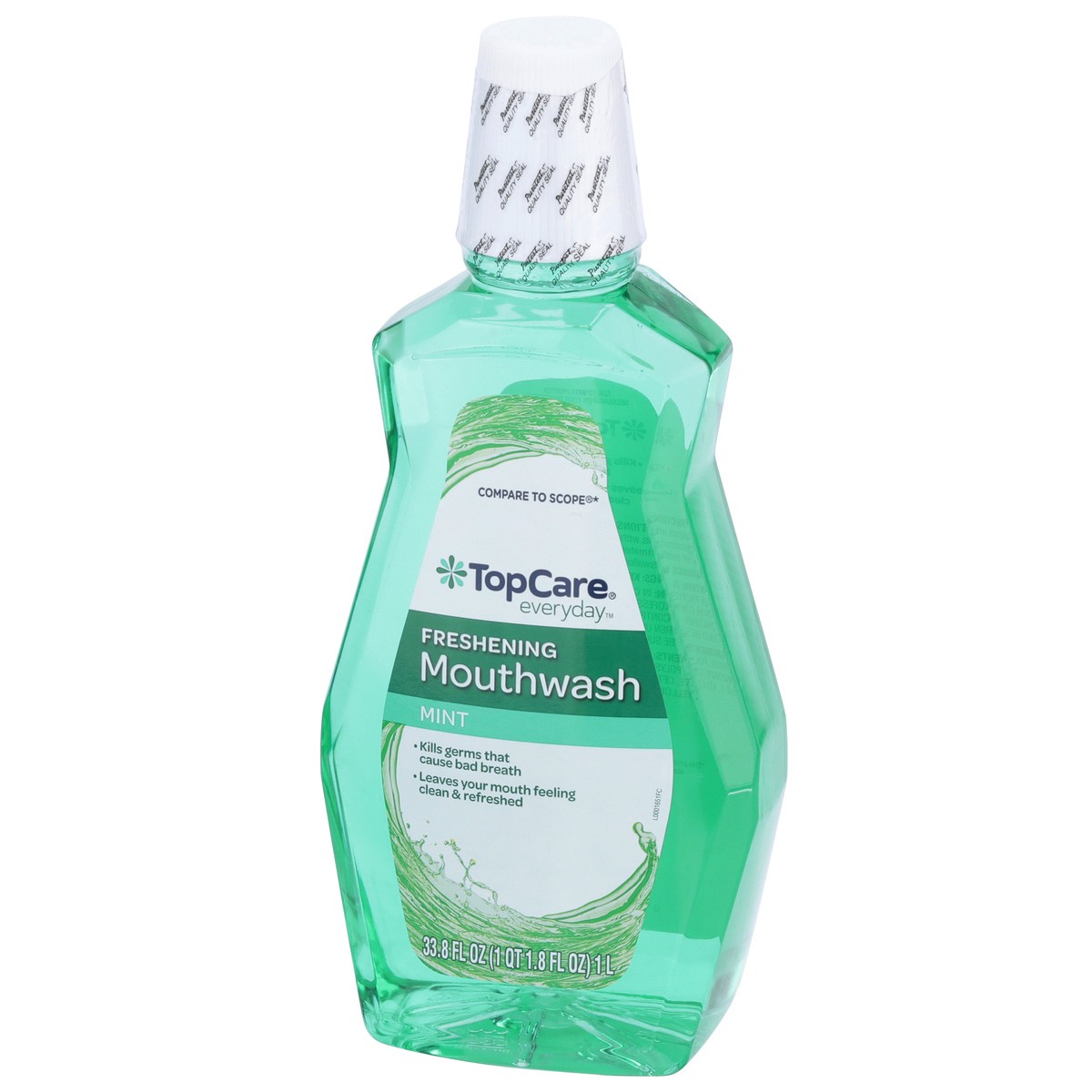 slide 6 of 11, TopCare Freshening Mouthwash, Mint, 33.8 fl oz