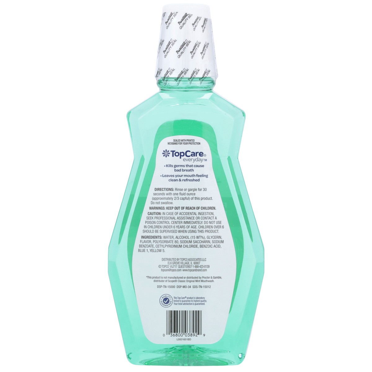 slide 8 of 11, TopCare Freshening Mouthwash, Mint, 33.8 fl oz