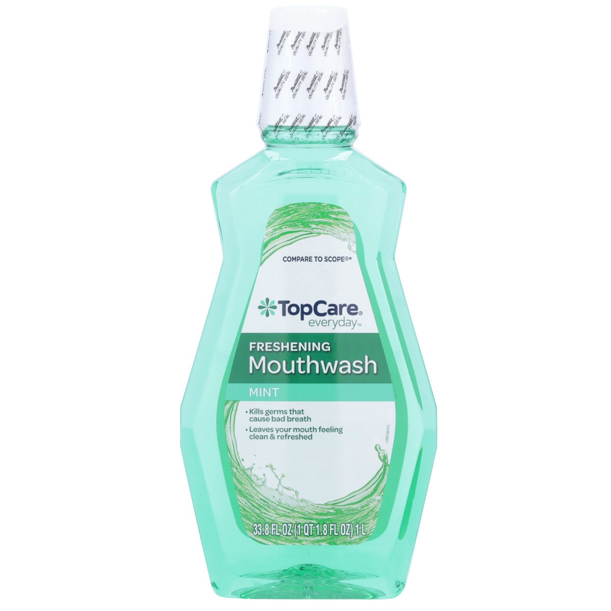 slide 9 of 11, TopCare Freshening Mouthwash, Mint, 33.8 fl oz