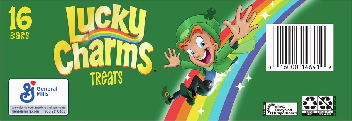 slide 8 of 9, Lucky Charms Marshmallow Treat Bars, Snack Bars, Limited Edition St. Patrick''s Day Packaging, Value Pack, 16 ct, 16 ct