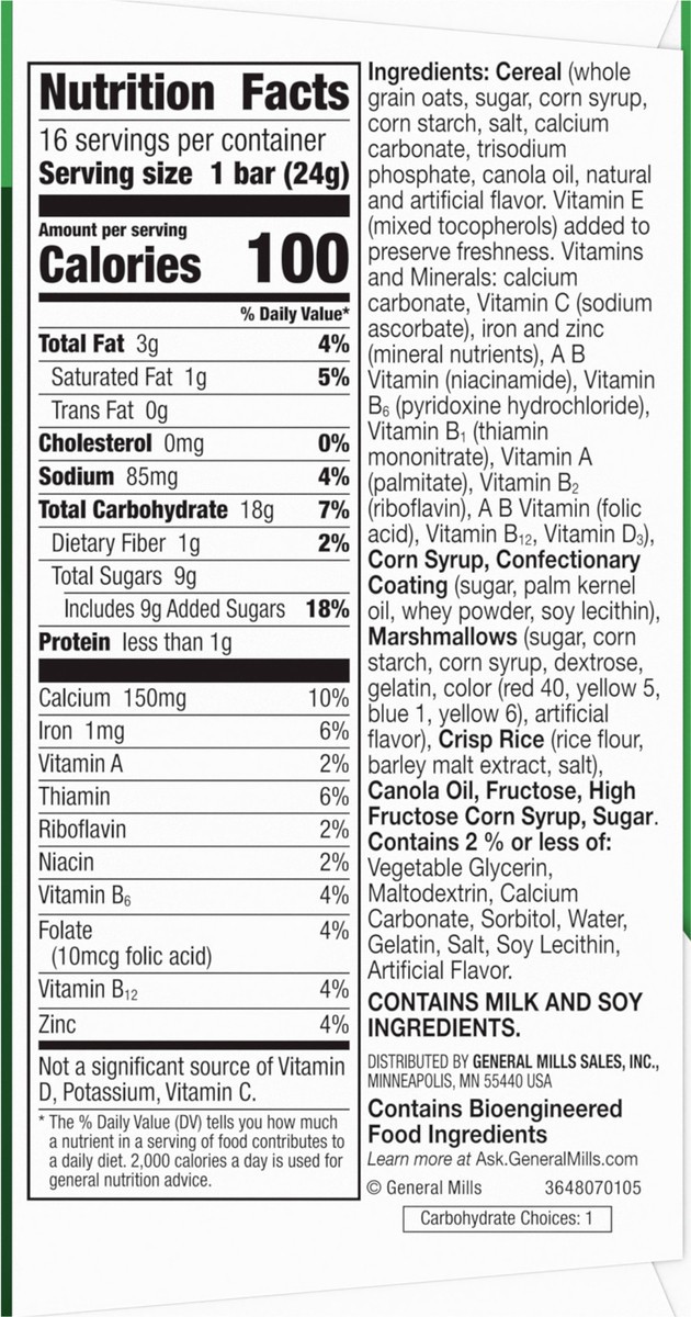 slide 6 of 9, Lucky Charms Marshmallow Treat Bars, Snack Bars, Limited Edition St. Patrick''s Day Packaging, Value Pack, 16 ct, 16 ct