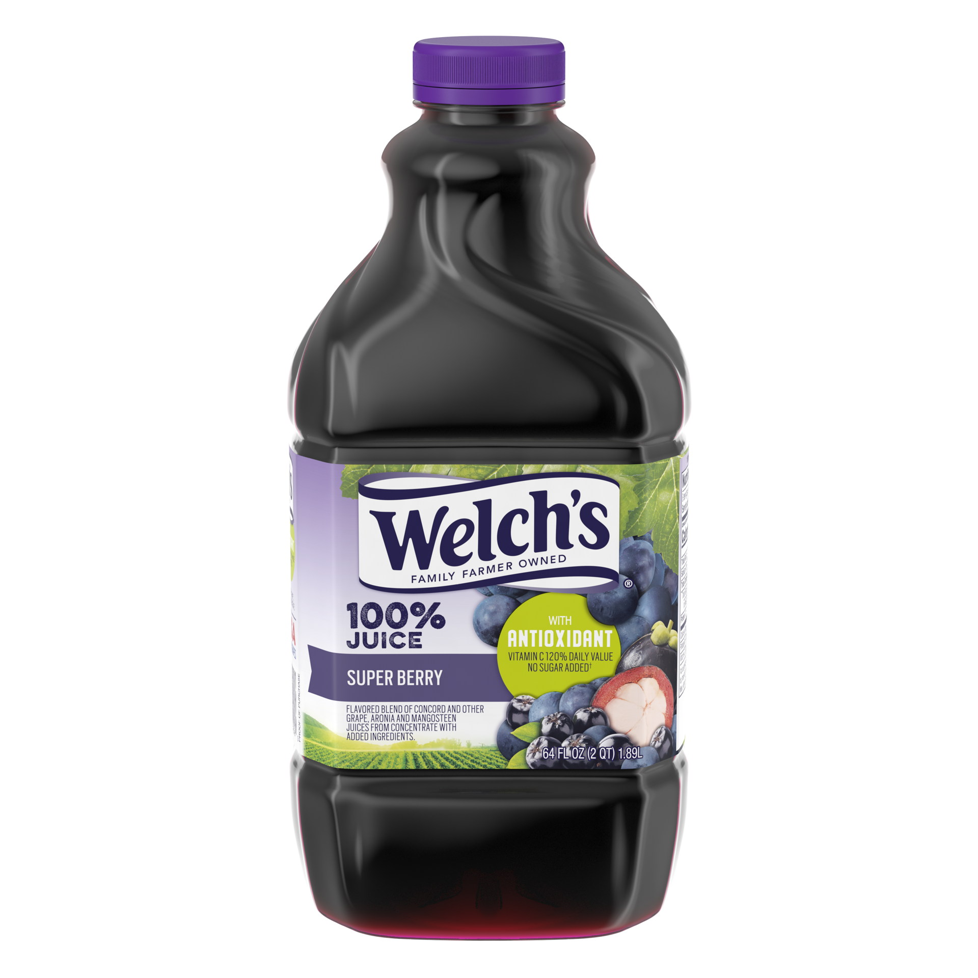 slide 1 of 4, Welch's 100% Juice with Antioxidant, Super Berry- 64 fl oz, 64 fl oz