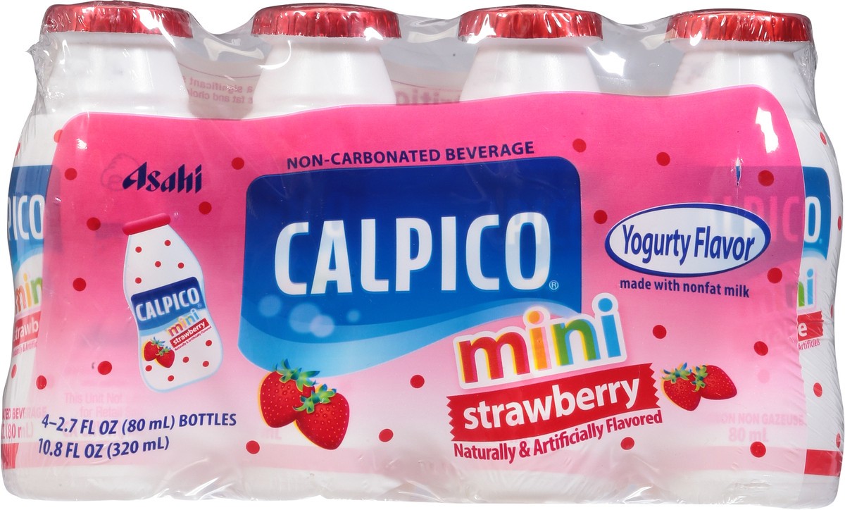 slide 3 of 9, Calpico Strawberry Yogurty Flavor Non-Carbonated Beverage Mini 4 - 2.7 fl oz Bottles, 4 ct