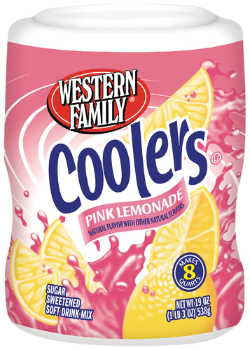 slide 1 of 1, Western Family Pink Lemonade Coolers, 19 oz