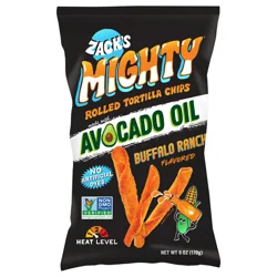 Zack's Mighty Buffalo Ranch Avocado Oil Rolled Tortilla Chips