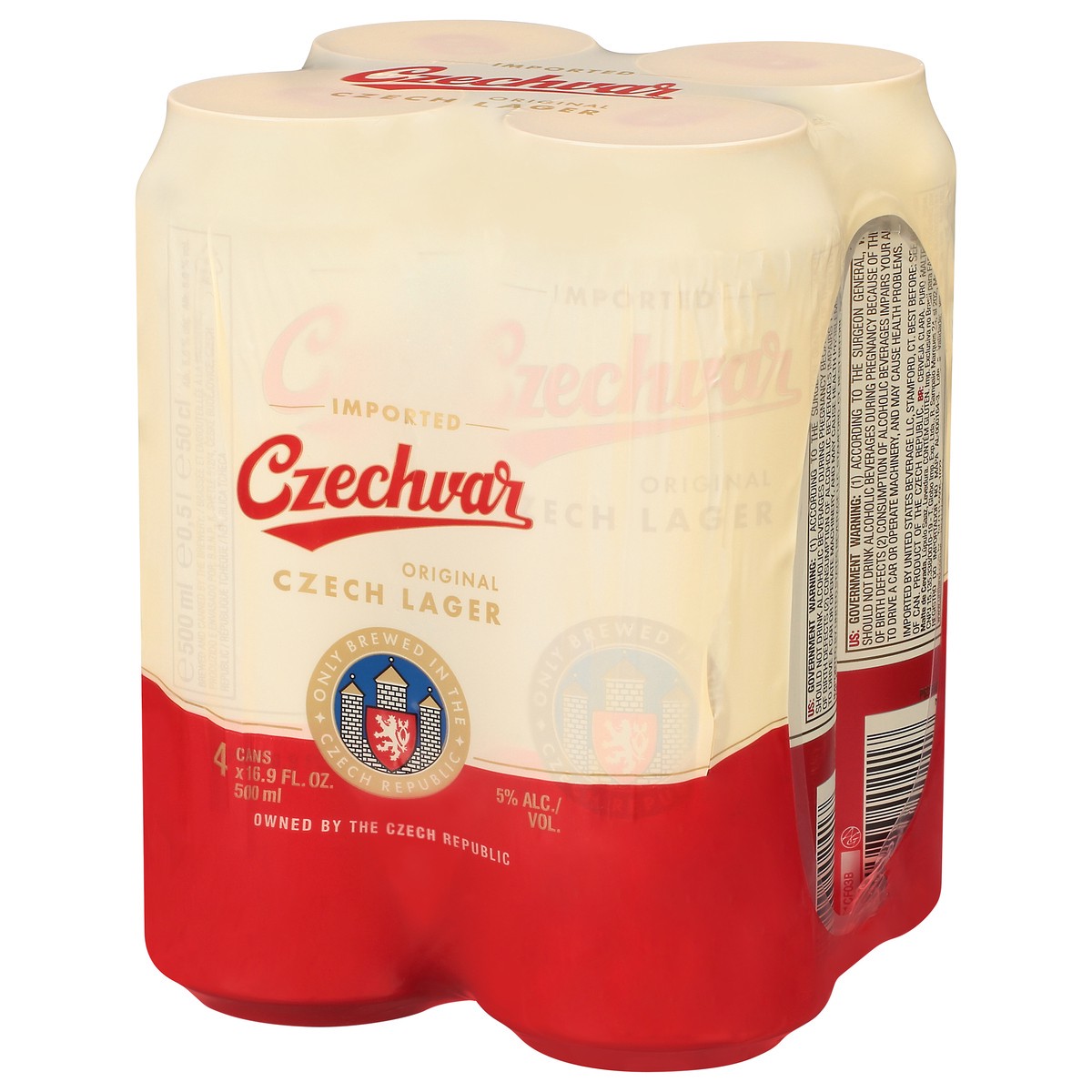 slide 2 of 8, Czechvar Original Czech Lager Beer 4 - 16.9 fl oz Cans, 4 ct