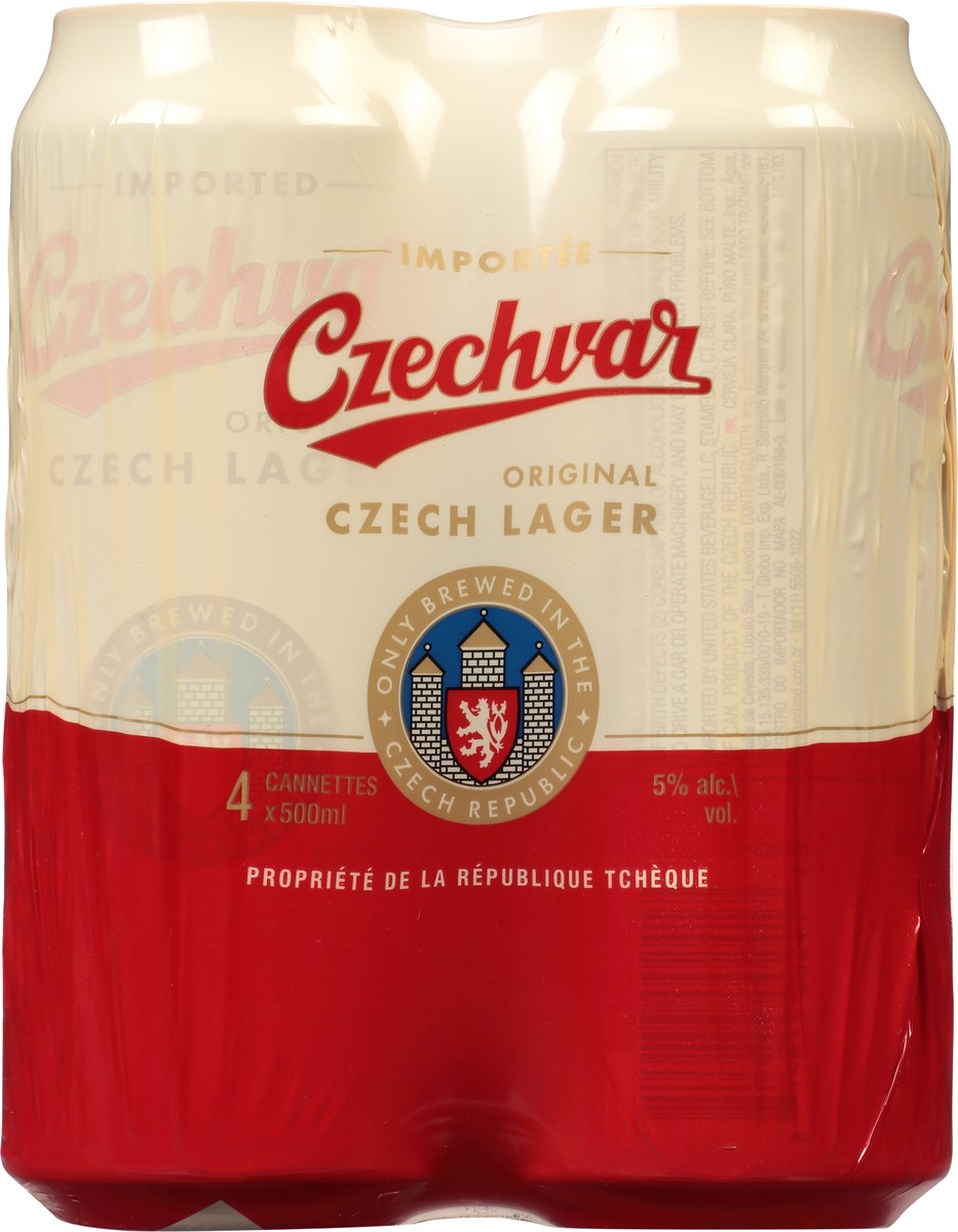 slide 4 of 8, Czechvar Original Czech Lager Beer 4 - 16.9 fl oz Cans, 4 ct