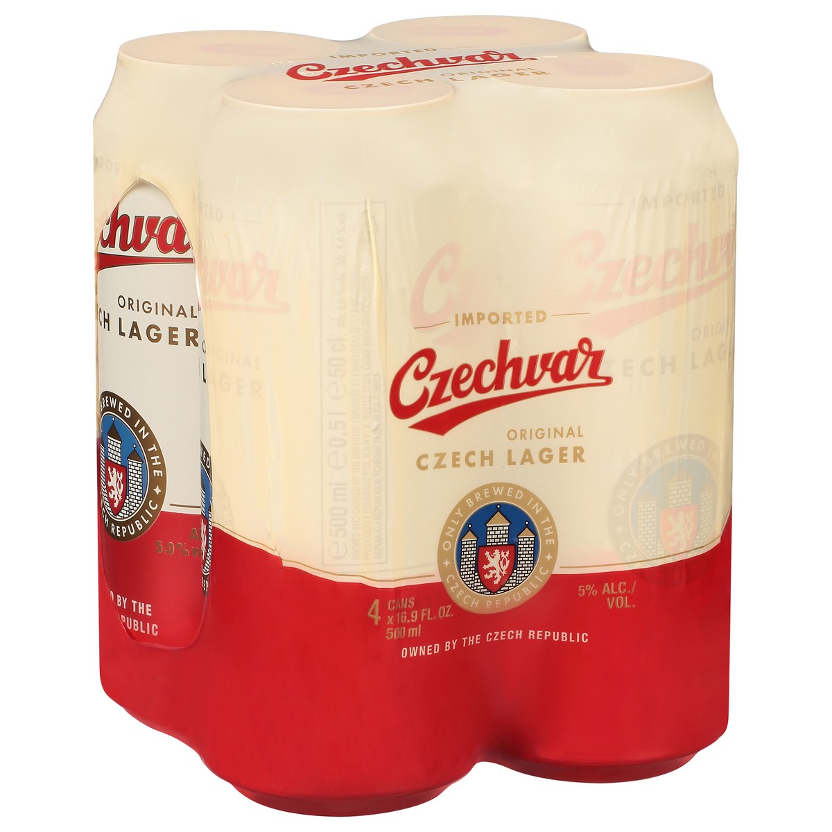 slide 8 of 8, Czechvar Original Czech Lager Beer 4 - 16.9 fl oz Cans, 4 ct