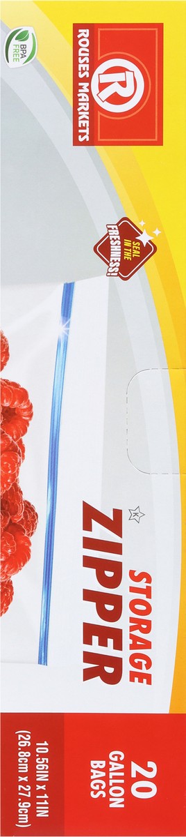 slide 6 of 9, Rouses Markets Gallon Zipper Storage Bags 20 ea, 20 ct