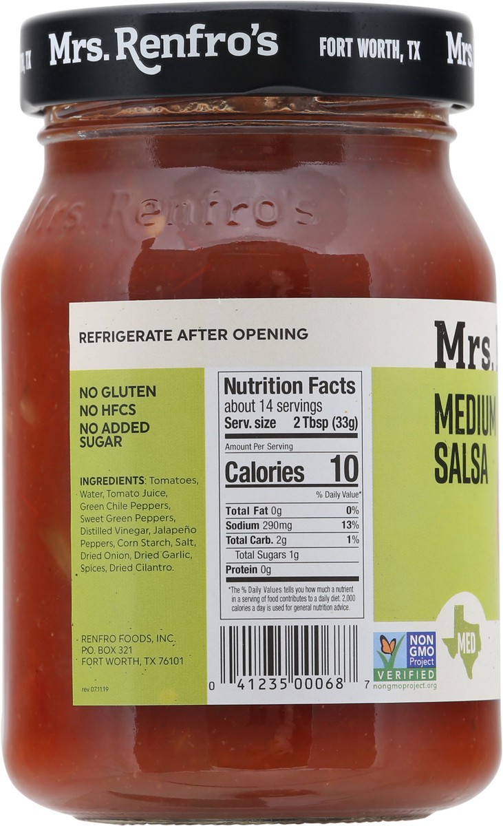 slide 5 of 9, Mrs. Renfro's Medium Salsa 16 oz, 16 oz