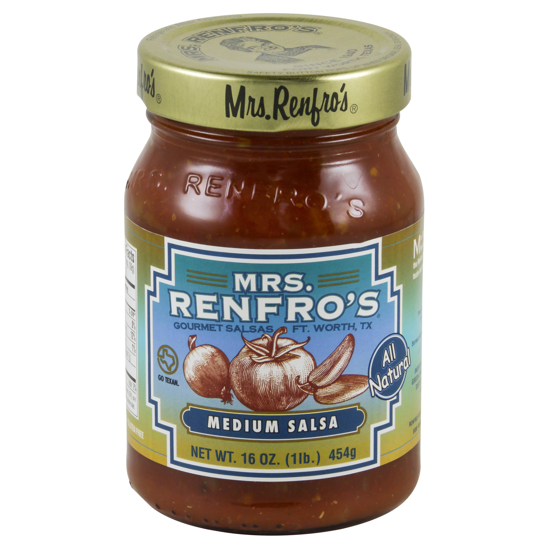 slide 1 of 9, Mrs. Renfro's Medium Salsa 16 oz, 16 oz