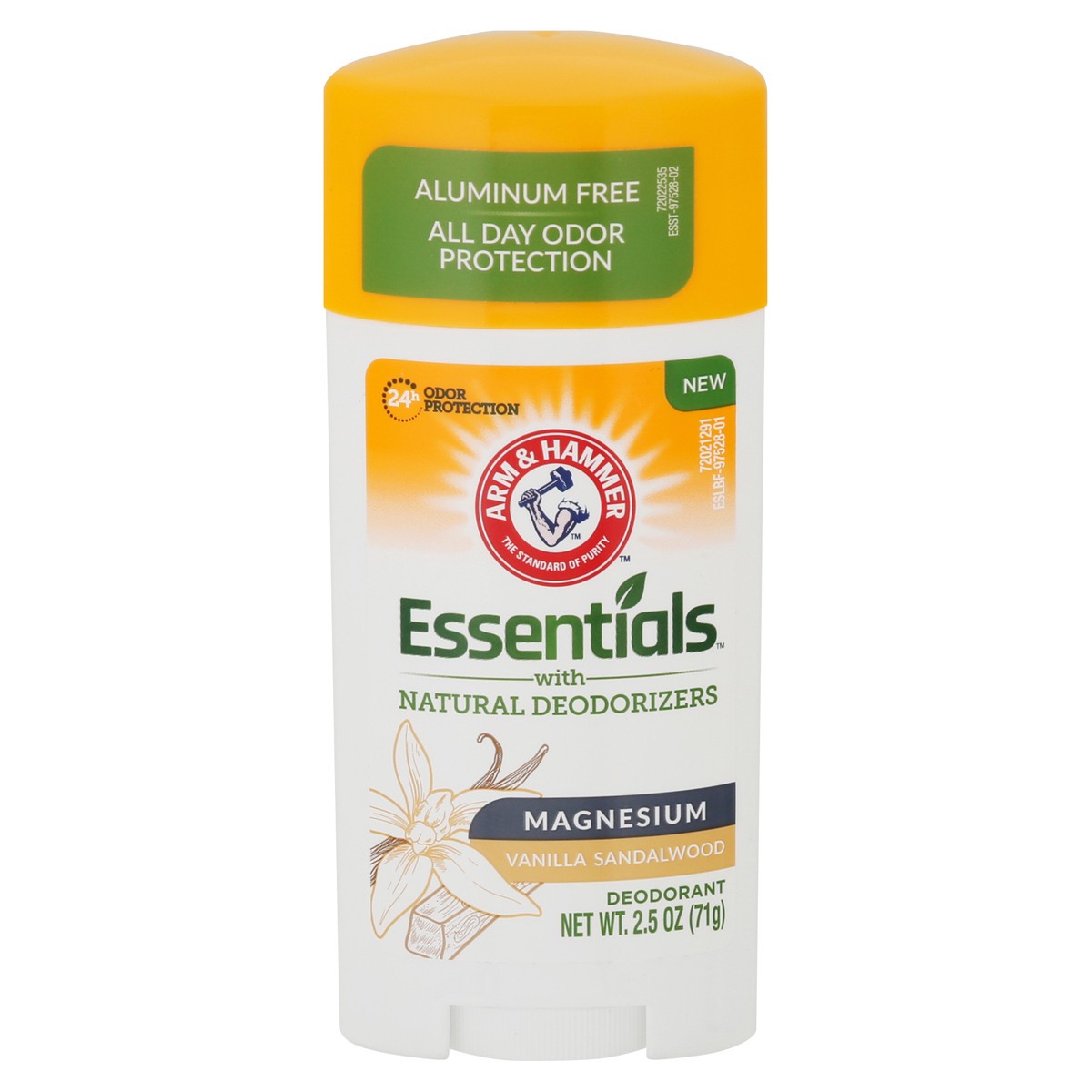 slide 3 of 12, ARM & HAMMER Essentials Deodorant with Magnesium, Vanilla Sandalwood, Aluminum Free Paraben Free, 1-Count, 2.5 oz