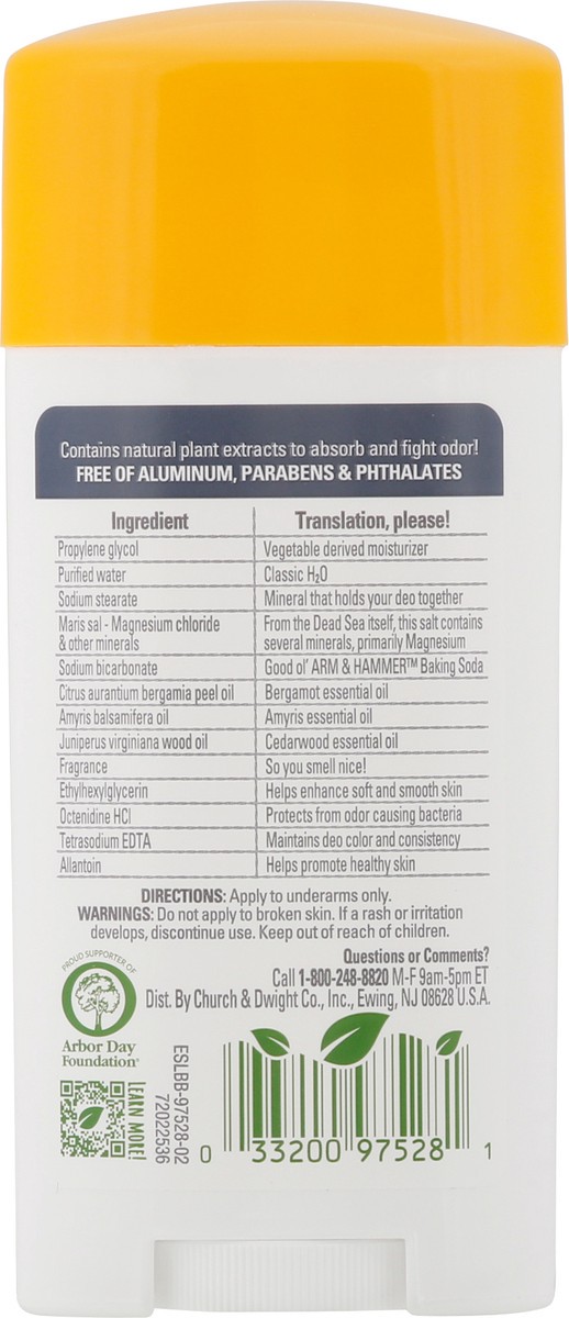slide 2 of 12, ARM & HAMMER Essentials Deodorant with Magnesium, Vanilla Sandalwood, Aluminum Free Paraben Free, 1-Count, 2.5 oz