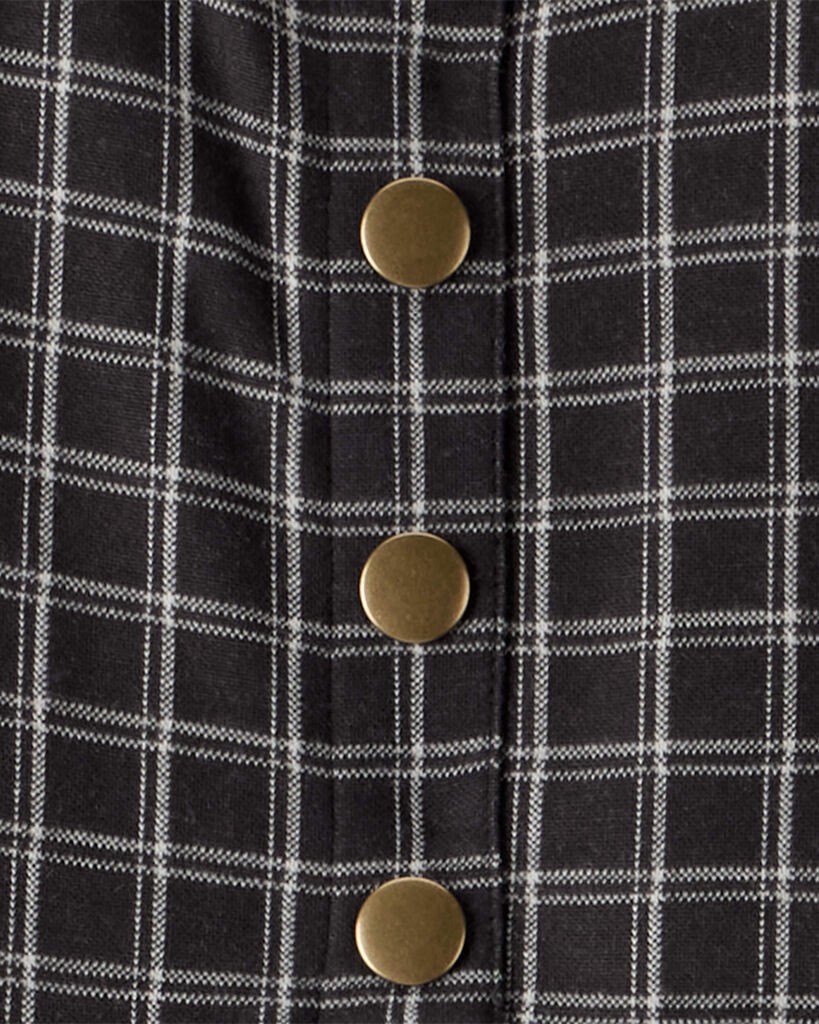 slide 5 of 5, Oshkosh Girls 2-Piece Plaid Long-Sleeve Jumpsuit Multi 5, 2 pc