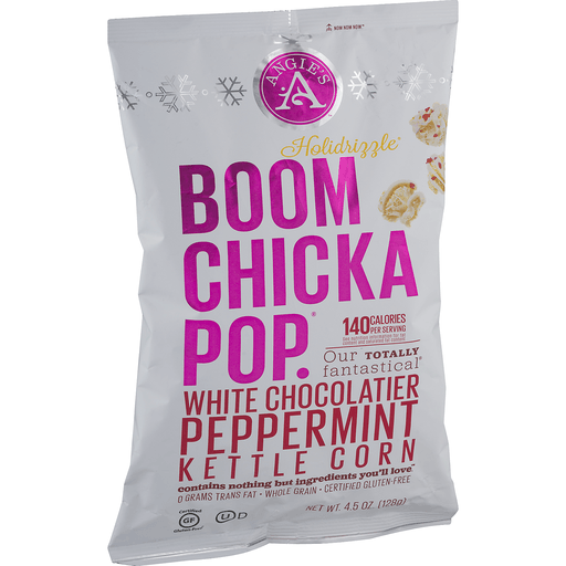 slide 11 of 18, Angie's BOOMCHICKAPOP White Chocolate & Peppermint Flavored Kettle Corn Popcorn, 4.5 oz., 4.5 oz