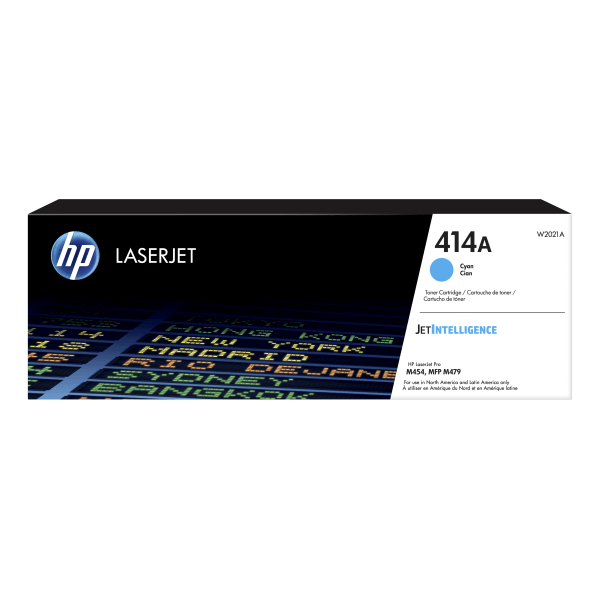 slide 1 of 1, HP 414A Cyan Toner Cartridge (W2021A), 1 ct