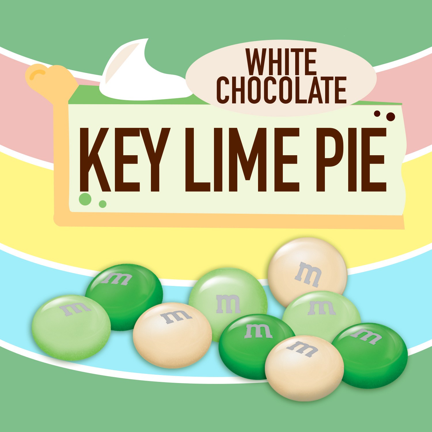 slide 7 of 8, M&M'S White Chocolate Key Lime Pie Easter Candy, 7.44 oz Bag, 7.44 oz